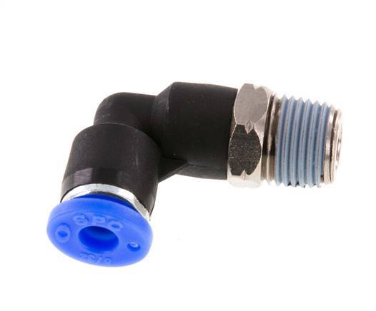 Codo de 90 grados NPT de 5/32'' x 1/8'' con rosca macho Latón/PBT NBR giratorio [2 piezas]