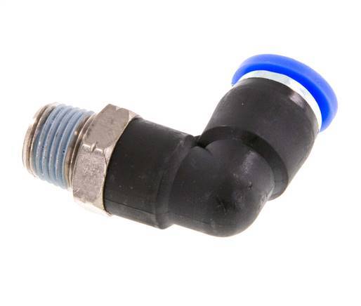 1/4'' x 1/8'' NPT 90deg Codo con rosca macho Latón/PBT NBR Giratorio [2 Piezas]
