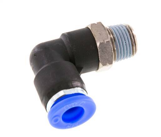 1/4'' x 1/8'' NPT 90deg Codo con rosca macho Latón/PBT NBR Giratorio [2 Piezas]