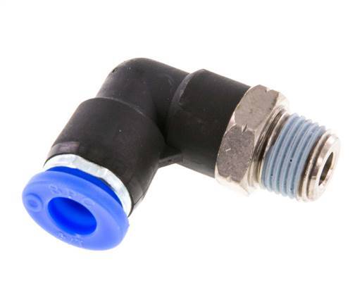 1/4'' x 1/8'' NPT 90deg Codo con rosca macho Latón/PBT NBR Giratorio [2 Piezas]