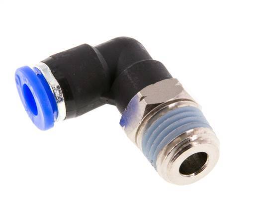 Codo de 90 grados 1/4'' x 1/4'' NPT con rosca macho Latón/PBT NBR giratorio [2 piezas]
