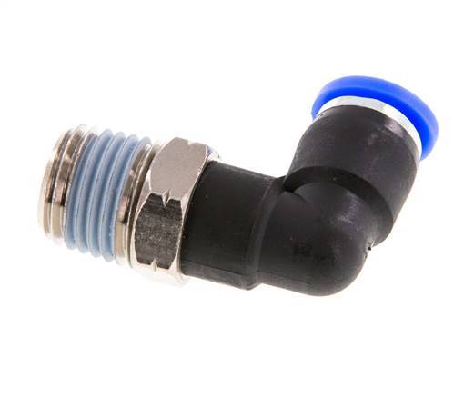Codo de 90 grados 1/4'' x 1/4'' NPT con rosca macho Latón/PBT NBR giratorio [2 piezas]