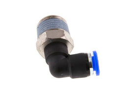 Codo de 90 grados 1/4'' x 3/8'' NPT con rosca macho latón/PBT NBR giratorio [2 piezas]