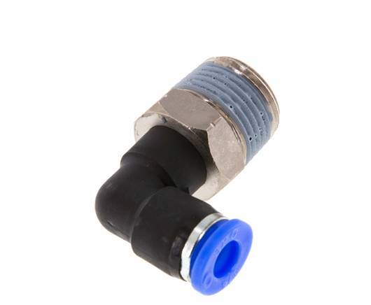 Codo de 90 grados 1/4'' x 3/8'' NPT con rosca macho latón/PBT NBR giratorio [2 piezas]