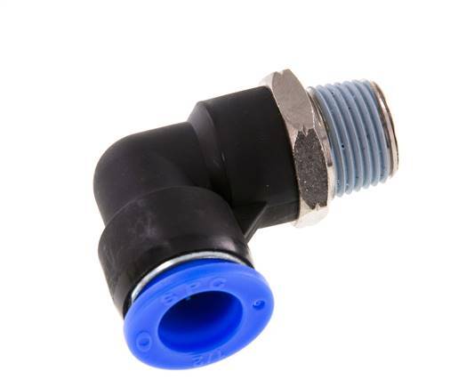 Codo de 90 grados 1/2'' x 3/8'' NPT con rosca macho Latón/PBT NBR giratorio [2 piezas]