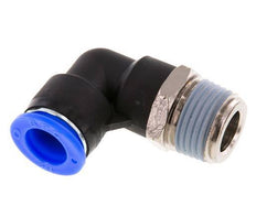 Codo de 90 grados NPT de 1/2'' x 1/2'' con rosca macho latón/PBT NBR giratorio [2 piezas]