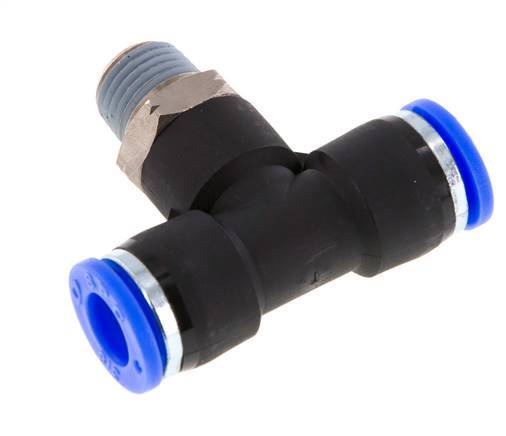 Racor en T de 3/8'' x 1/4'' NPT con rosca macho Latón/PBT NBR Giratorio
