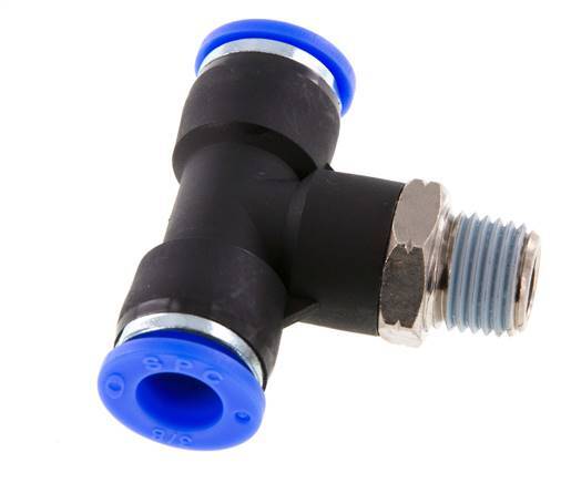 Racor en T de 3/8'' x 1/4'' NPT con rosca macho Latón/PBT NBR Giratorio