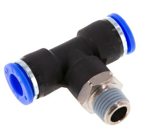Racor en T de 3/8'' x 1/4'' NPT con rosca macho Latón/PBT NBR Giratorio