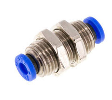 Racor de 3/16'' Pasamuros de latón/PBT NBR [2 piezas]