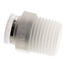 Racor de 10mm x R1 2'' con rosca macho PA/POM NBR