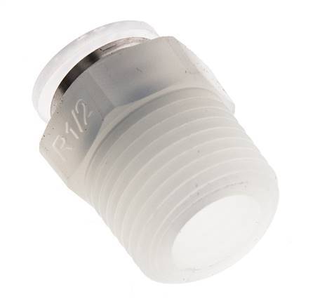 Racor de 10mm x R1 2'' con rosca macho PA/POM NBR