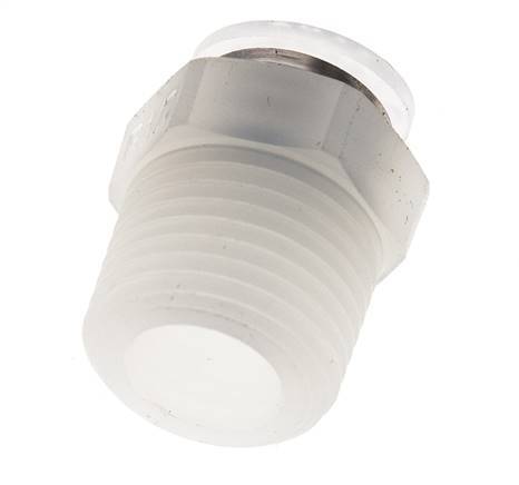 Racor de 10mm x R1 2'' con rosca macho PA/POM NBR