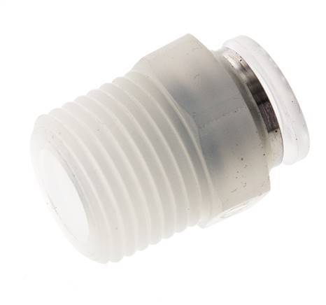 Racor de 10mm x R1 2'' con rosca macho PA/POM NBR