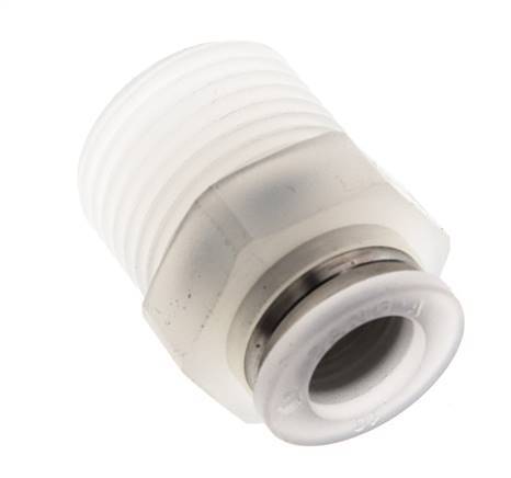 Racor de 10mm x R1 2'' con rosca macho PA/POM NBR