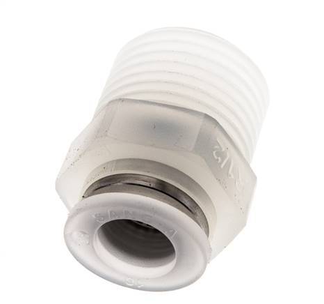 Racor de 10mm x R1 2'' con rosca macho PA/POM NBR