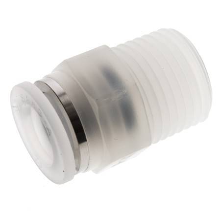Racor de 12mm x R1 2'' con rosca macho PA/POM NBR