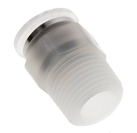 Racor de 12mm x R1 2'' con rosca macho PA/POM NBR