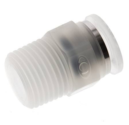 Racor de 12mm x R1 2'' con rosca macho PA/POM NBR