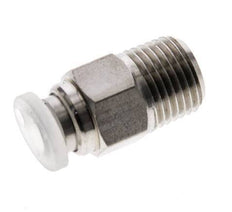 Racor de 4mm x R1/8'' con rosca macho Acero inoxidable/PA EPDM/PTFE