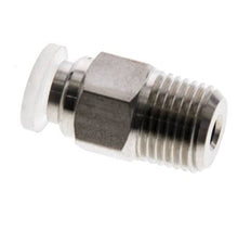 Racor de 4mm x R1/8'' con rosca macho Acero inoxidable/PA EPDM/PTFE
