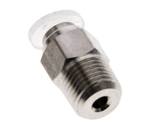 Racor de 4mm x R1/8'' con rosca macho Acero inoxidable/PA EPDM/PTFE