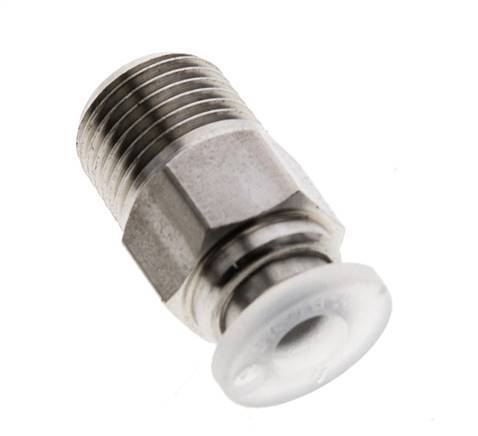 Racor de 4mm x R1/8'' con rosca macho Acero inoxidable/PA EPDM/PTFE