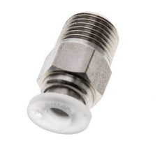 Racor de 4mm x R1/8'' con rosca macho Acero inoxidable/PA EPDM/PTFE