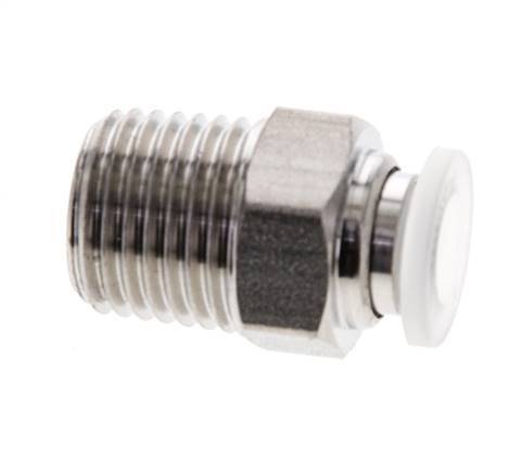 Racor de 6mm x R1/4'' con rosca macho Acero inoxidable/PA EPDM/PTFE
