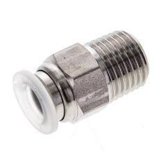 Racor de 8mm x R1/4'' con rosca macho Acero inoxidable/PA EPDM/PTFE