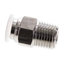 Racor de 8mm x R1/4'' con rosca macho Acero inoxidable/PA EPDM/PTFE