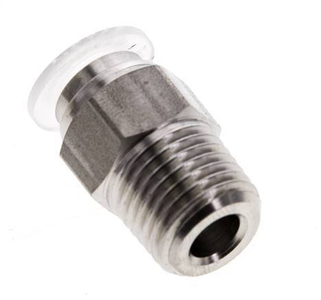 Racor de 8mm x R1/4'' con rosca macho Acero inoxidable/PA EPDM/PTFE