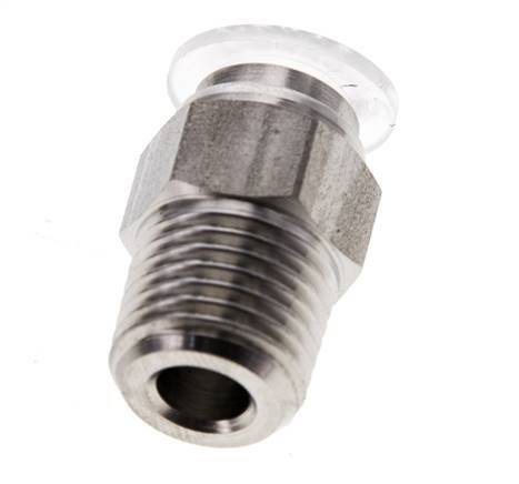Racor de 8mm x R1/4'' con rosca macho Acero inoxidable/PA EPDM/PTFE