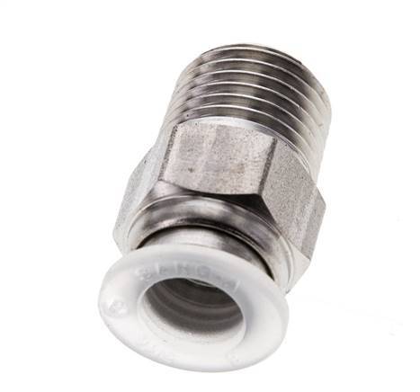 Racor de 8mm x R1/4'' con rosca macho Acero inoxidable/PA EPDM/PTFE