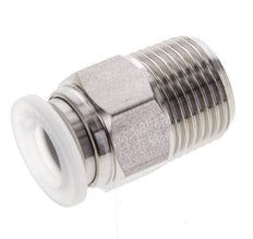 Racor de 10mm x R3/8'' con rosca macho Acero inoxidable/PA EPDM/PTFE