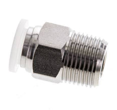 Racor de 10mm x R3/8'' con rosca macho Acero inoxidable/PA EPDM/PTFE