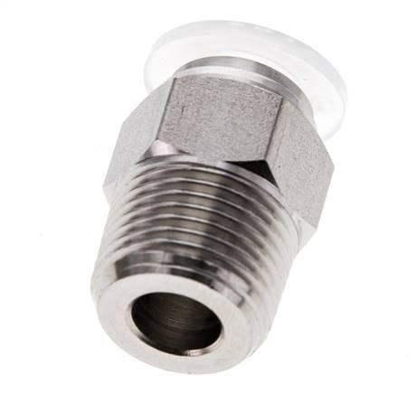 Racor de 10mm x R3/8'' con rosca macho Acero inoxidable/PA EPDM/PTFE