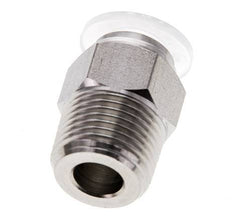 Racor de 10mm x R3/8'' con rosca macho Acero inoxidable/PA EPDM/PTFE