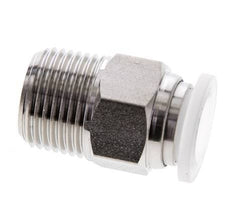 Racor de 10mm x R3/8'' con rosca macho Acero inoxidable/PA EPDM/PTFE