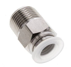 Racor de 10mm x R3/8'' con rosca macho Acero inoxidable/PA EPDM/PTFE