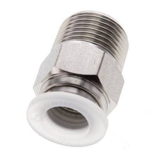 Racor de 10mm x R3/8'' con rosca macho Acero inoxidable/PA EPDM/PTFE