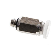 Racor de 4mm x M 5 con rosca macho PA/Acero inoxidable EPDM
