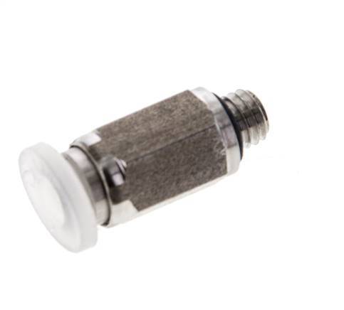 Racor de 4mm x M 5 con rosca macho PA/Acero inoxidable EPDM