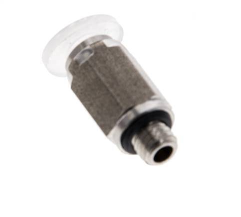 Racor de 4mm x M 5 con rosca macho PA/Acero inoxidable EPDM