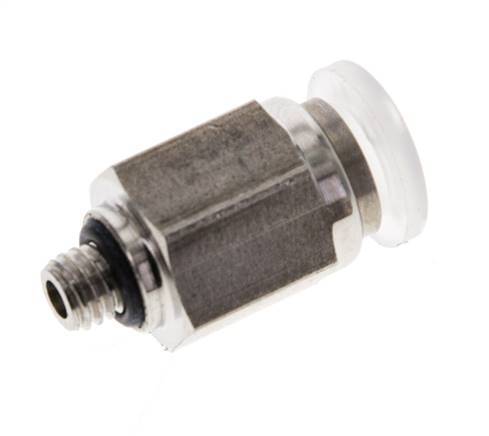 Racor de 6mm x M 5 con rosca macho PA/Acero inoxidable EPDM