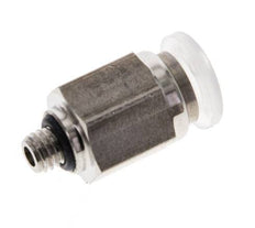 Racor de 6mm x M 5 con rosca macho PA/Acero inoxidable EPDM