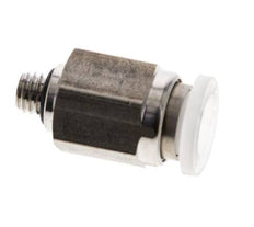 Racor de 6mm x M 5 con rosca macho PA/Acero inoxidable EPDM