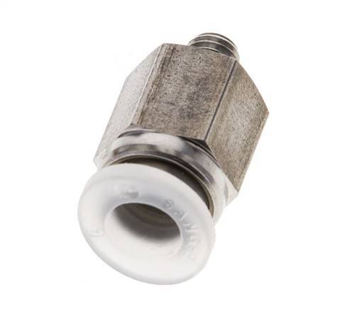 Racor de 6mm x M 5 con rosca macho PA/Acero inoxidable EPDM