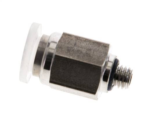 Racor de 6mm x M 5 con rosca macho PA/Acero inoxidable EPDM