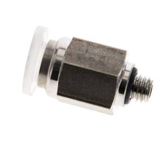 Racor de 6mm x M 5 con rosca macho PA/Acero inoxidable EPDM